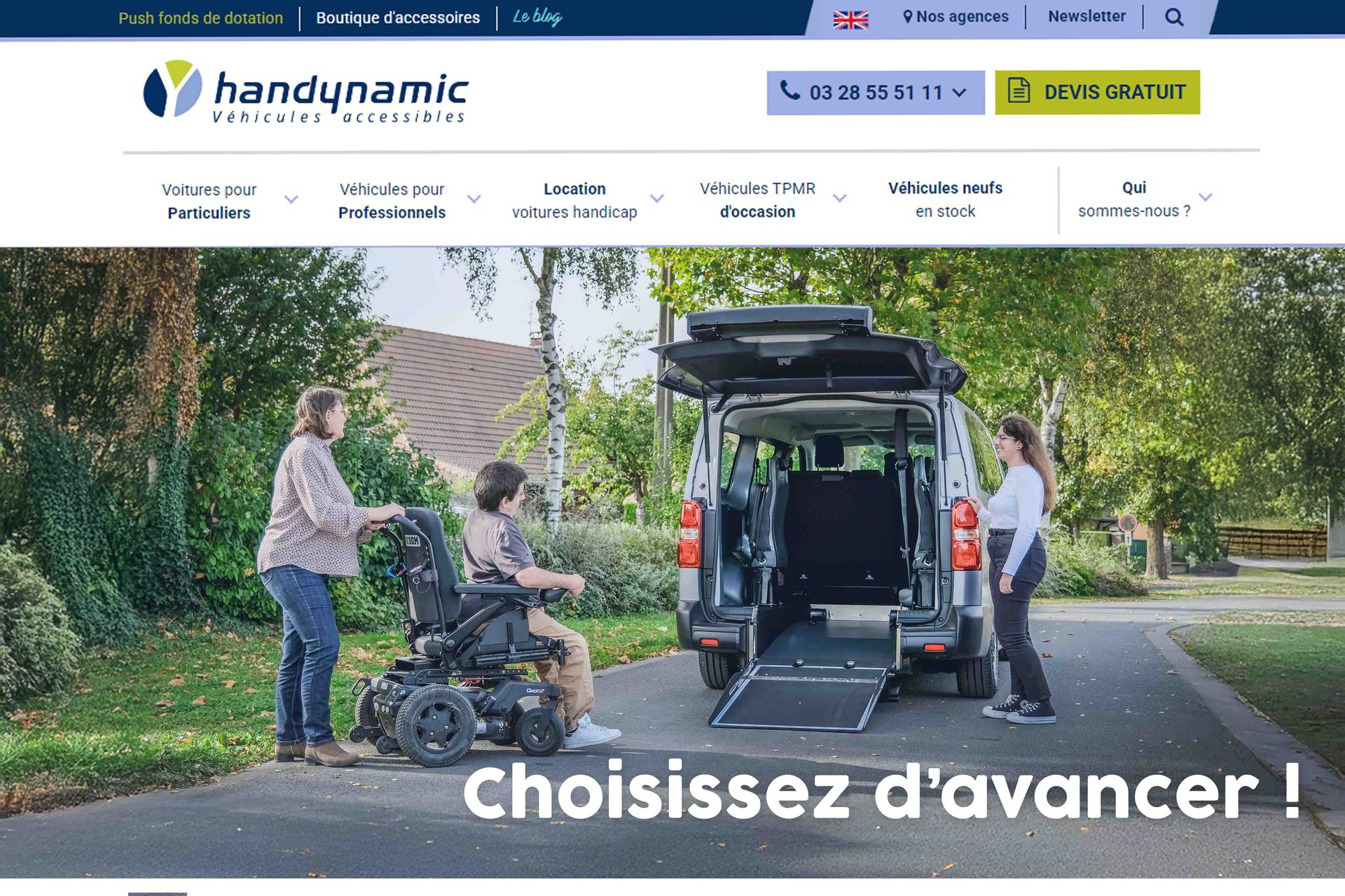Handynamic est spécialisé dans la vente et la location de voitures aménagées handicap Handynamic est spécialisé dans la vente et la location de voitures aménagées handicap